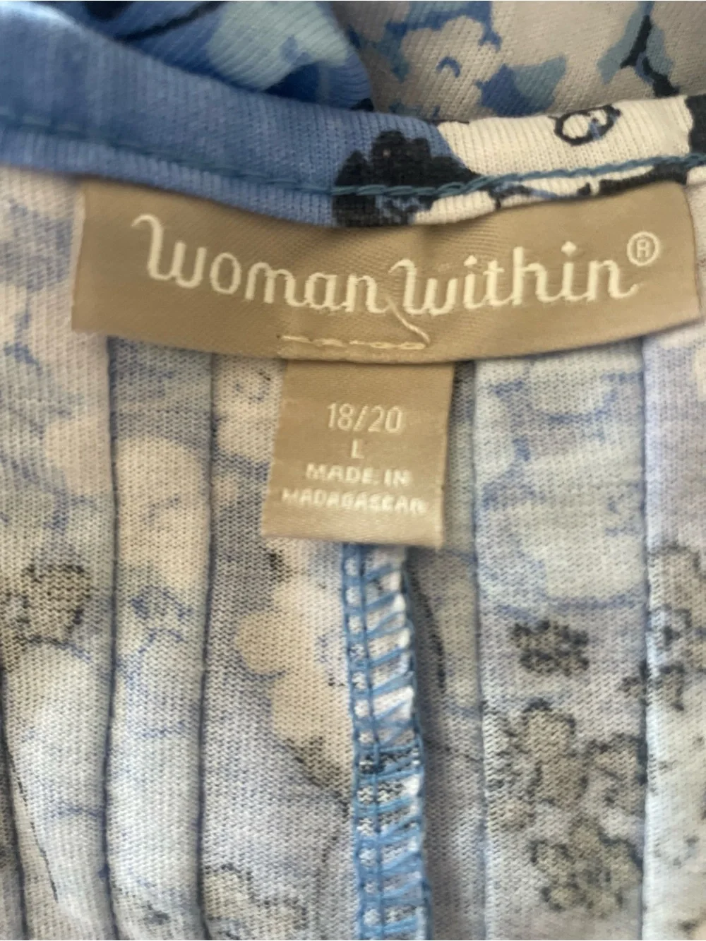 Woman Within Blue Floral Maxi Dress Size 18/20 - Picture 4 of 4